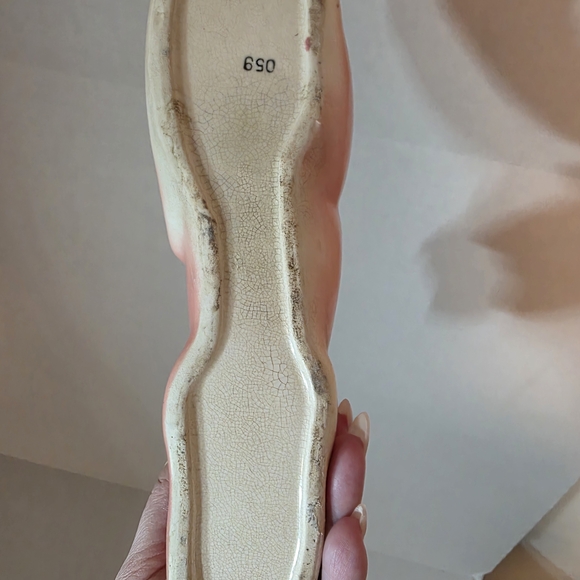 Charming Pink Cat Figurine with Blue Bow - Picture 4 of 7